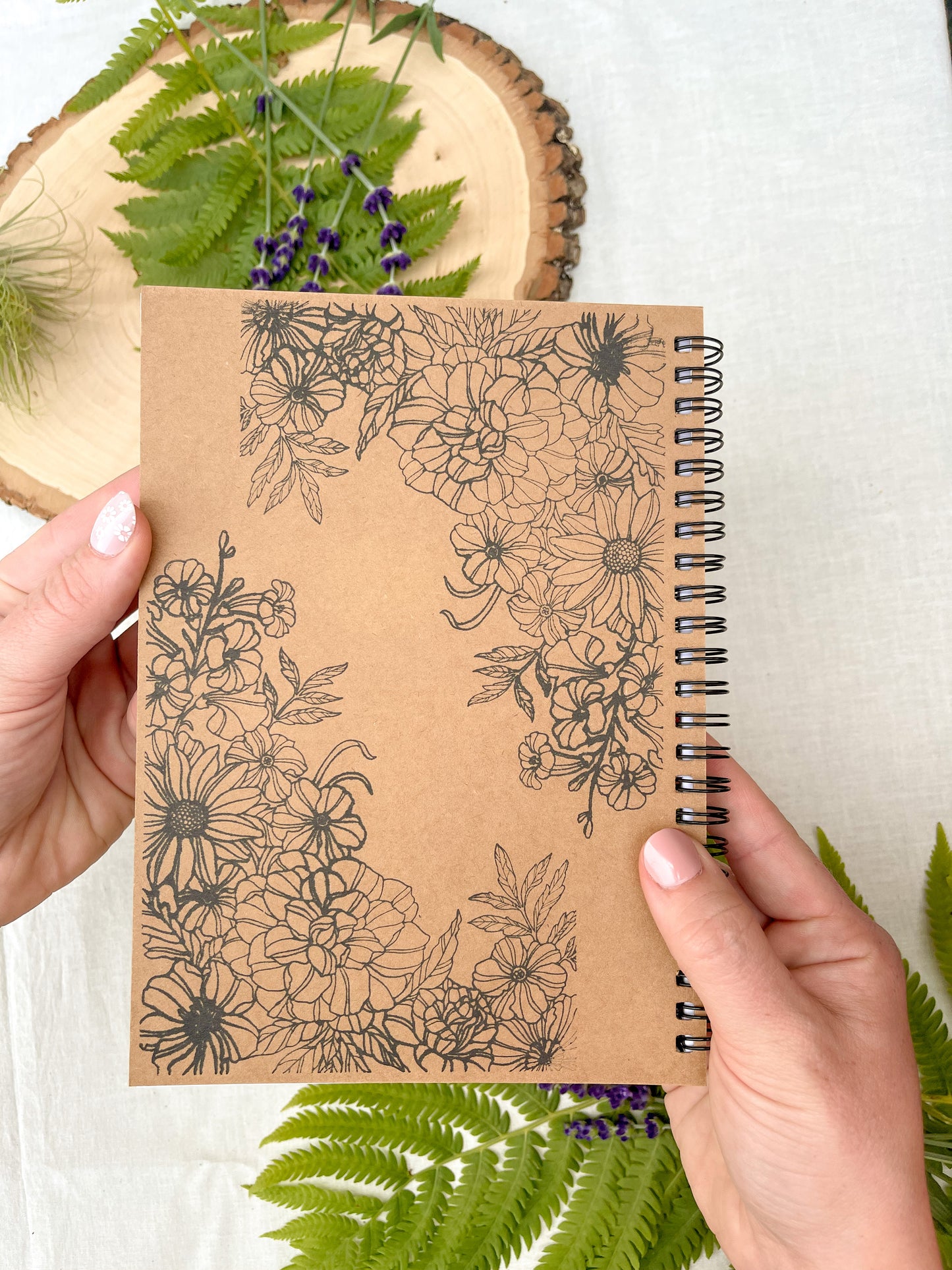 Flower Outline Journal