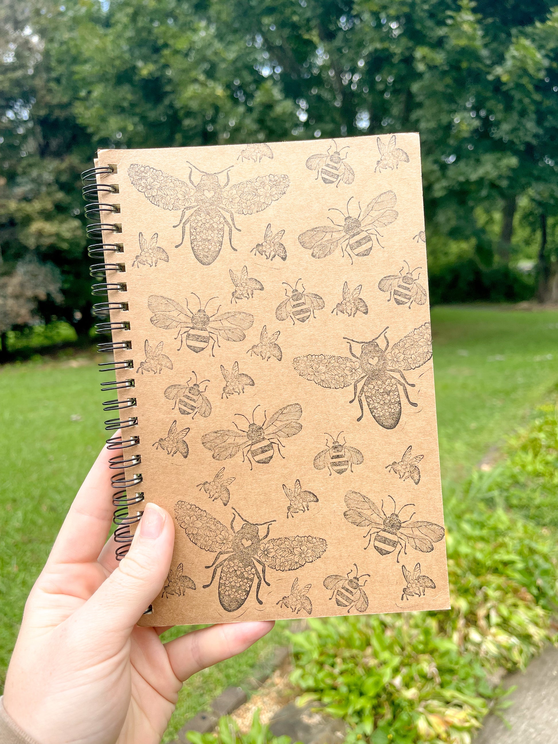 Sketchbook cover with bee