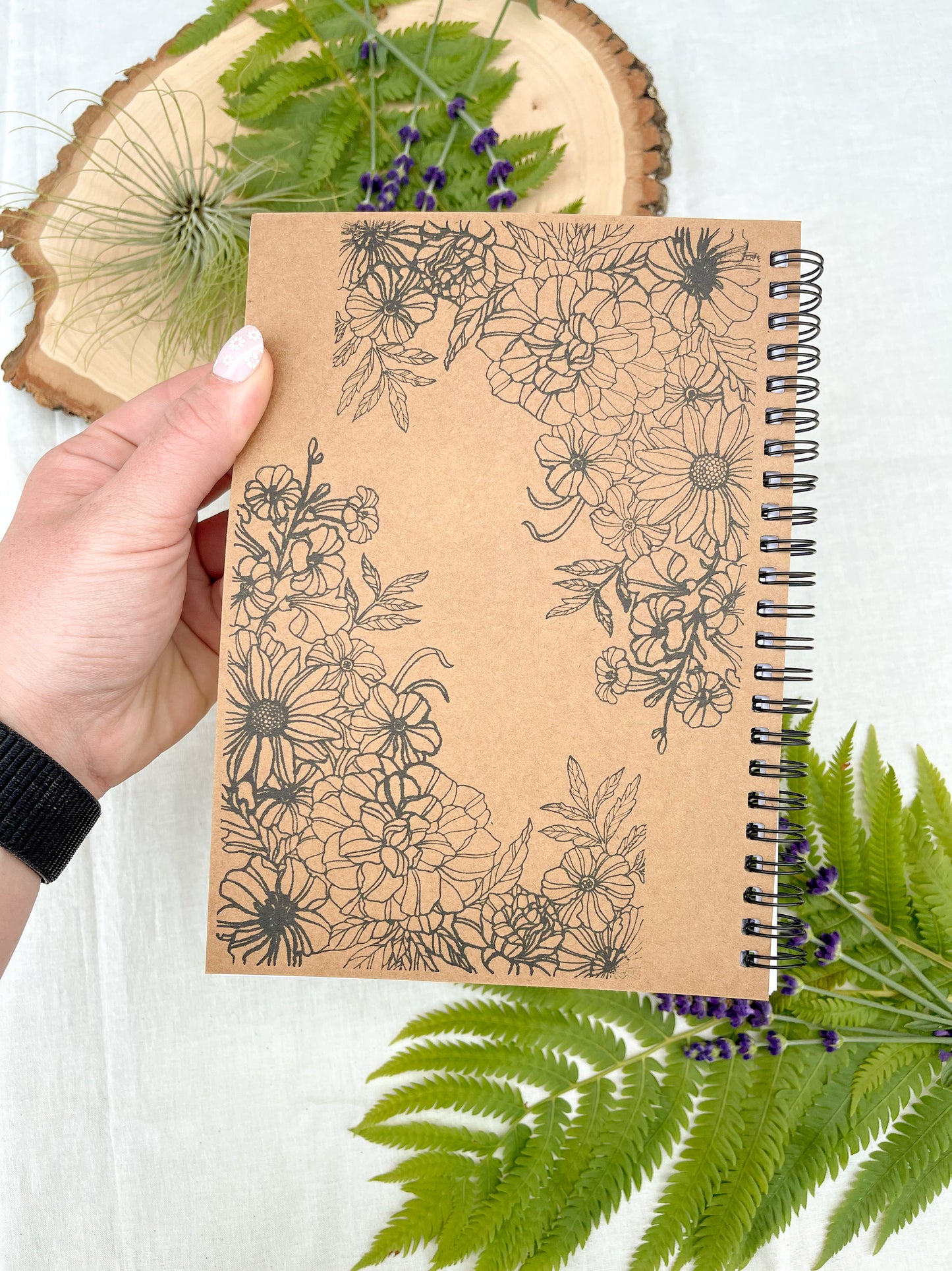 Flower Outline Journal