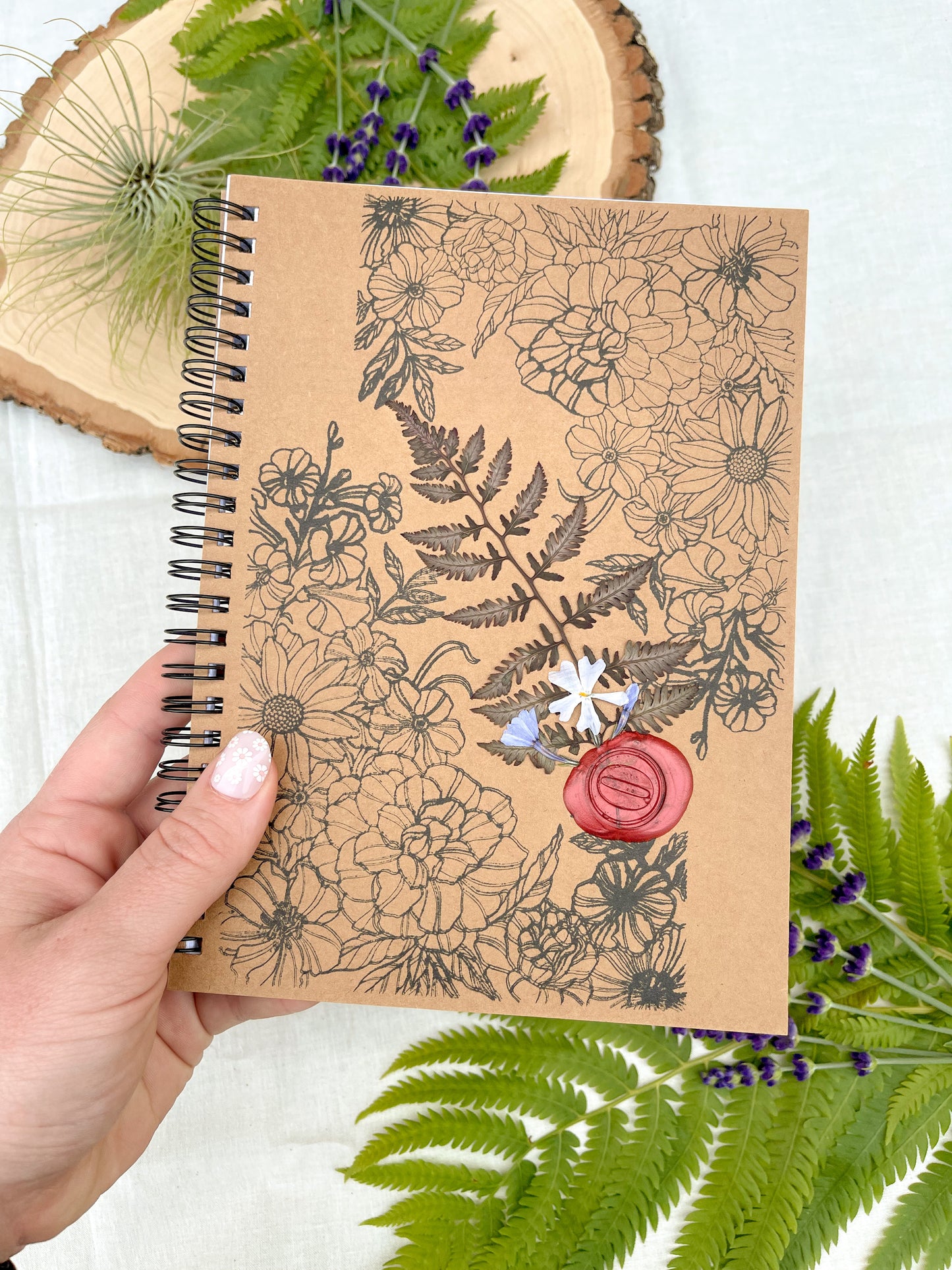 Flower Outline Journal