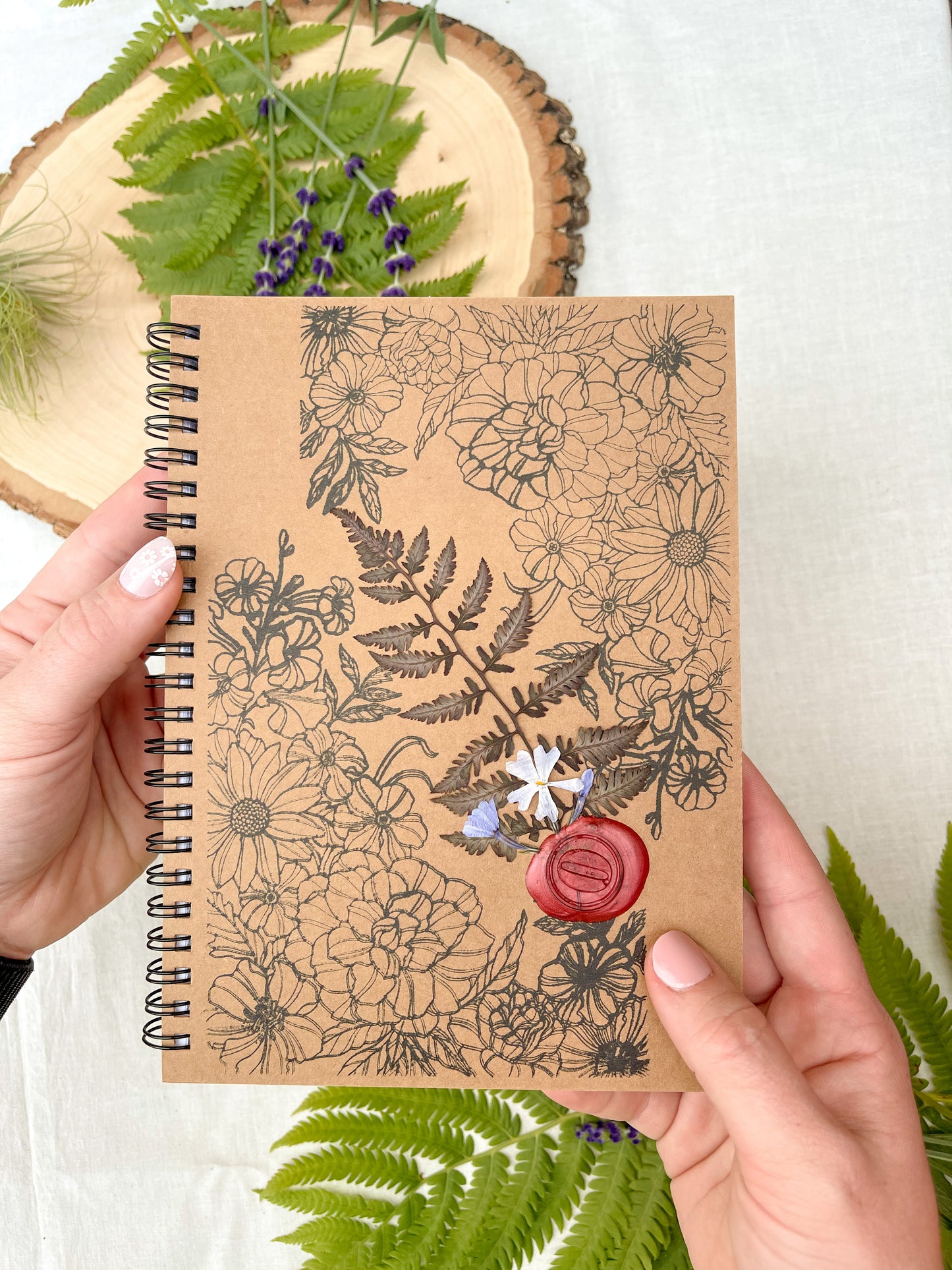 Flower Outline Journal