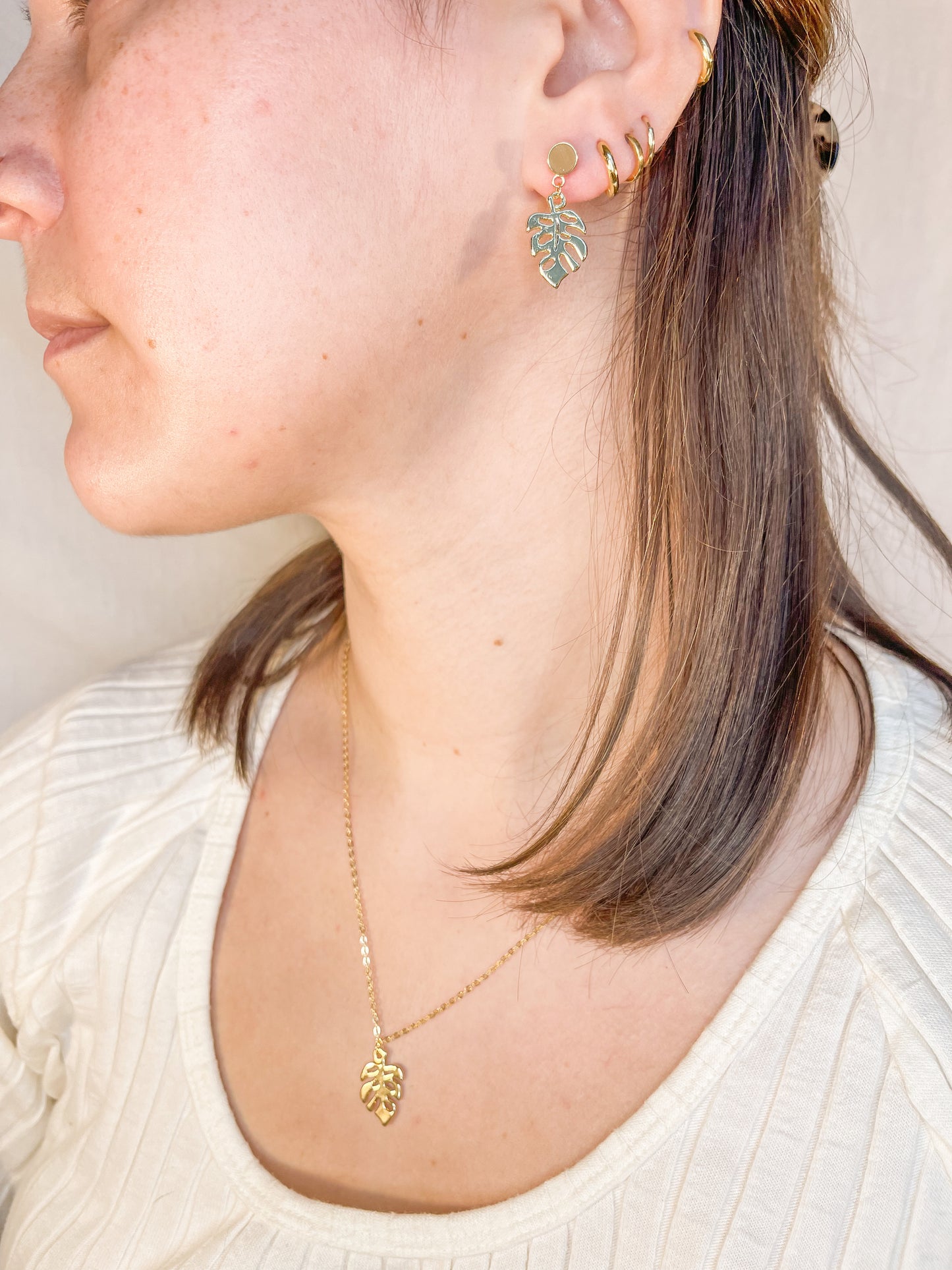 Monstera Leaf Necklace