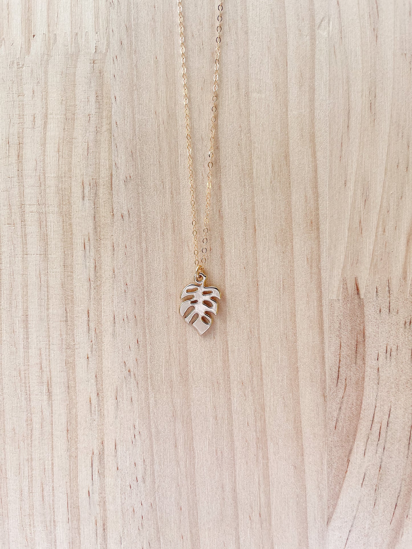 Monstera Leaf Necklace